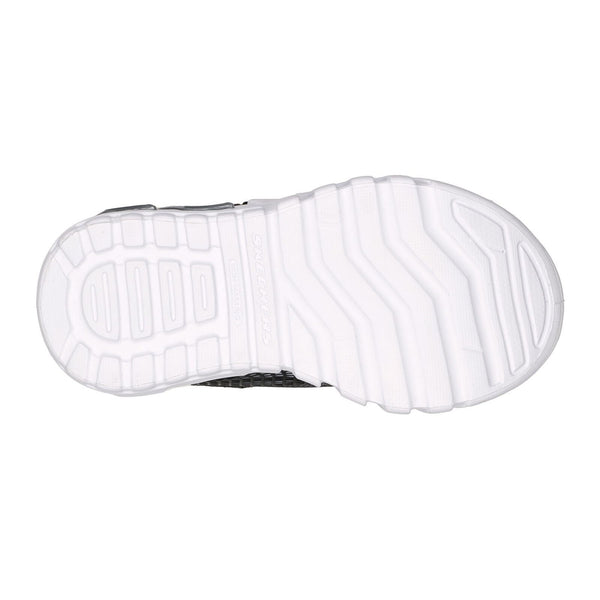 Skechers 400137N Flex Glow Elite Vorlo Boys Black And Silver Synthetic Touch Fastening Trainers-elevate your sole