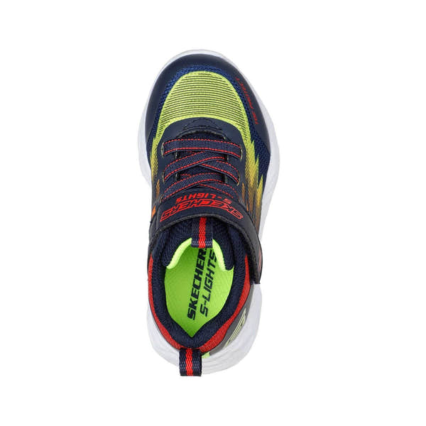 Skechers 400600N S Lights Vortex Flash Zorent Boys Navy Multi Textile Touch Fastening Trainers-elevate your sole