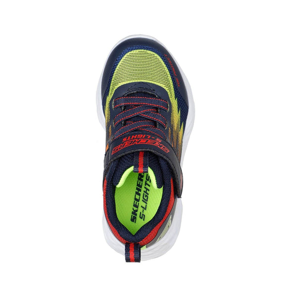 Skechers 400600N S Lights Vortex Flash Zorent Boys Navy Multi Textile Touch Fastening Trainers-elevate your sole