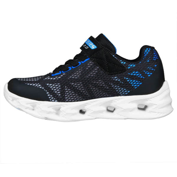 Skechers 400602N S Lights Vortex 2.0 Boys Black And Blue Touch Fastening Trainers-elevate your sole