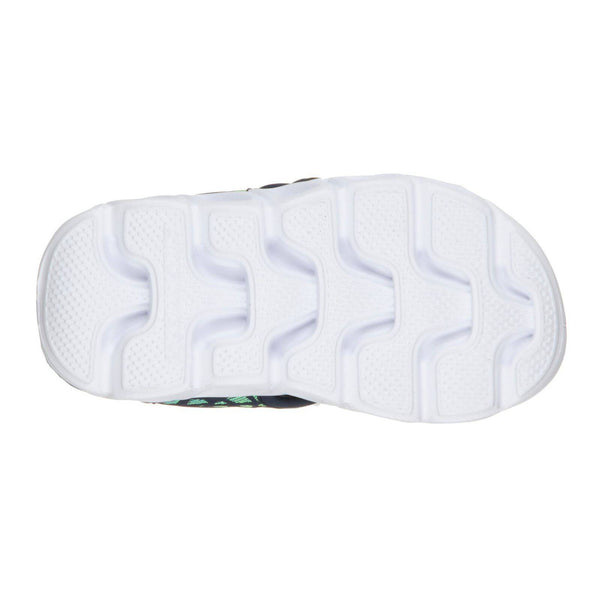 Skechers 402003N S Lights Hypno Splash Sun Sonic Boys Navy And Lime Green Textile Touch Fastening Sandals-elevate your sole