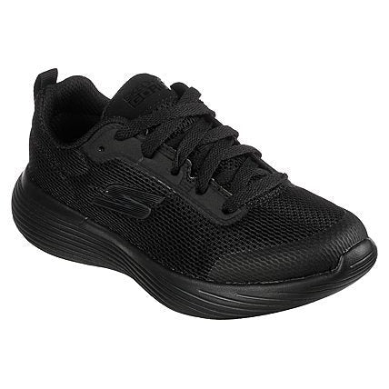 Skechers 405100L Go Run 400 V2 Omega Boys Black Textile Lace Up School Shoes-elevate your sole