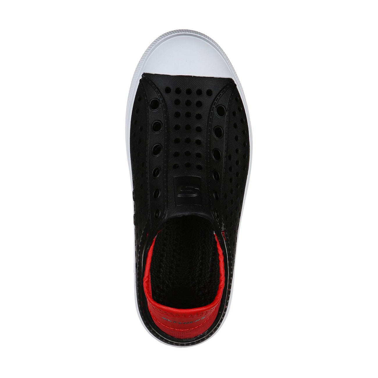 Skechers 91995L Guzman Stepz Boys Black and Red Slip On Shoes - elevate your sole
