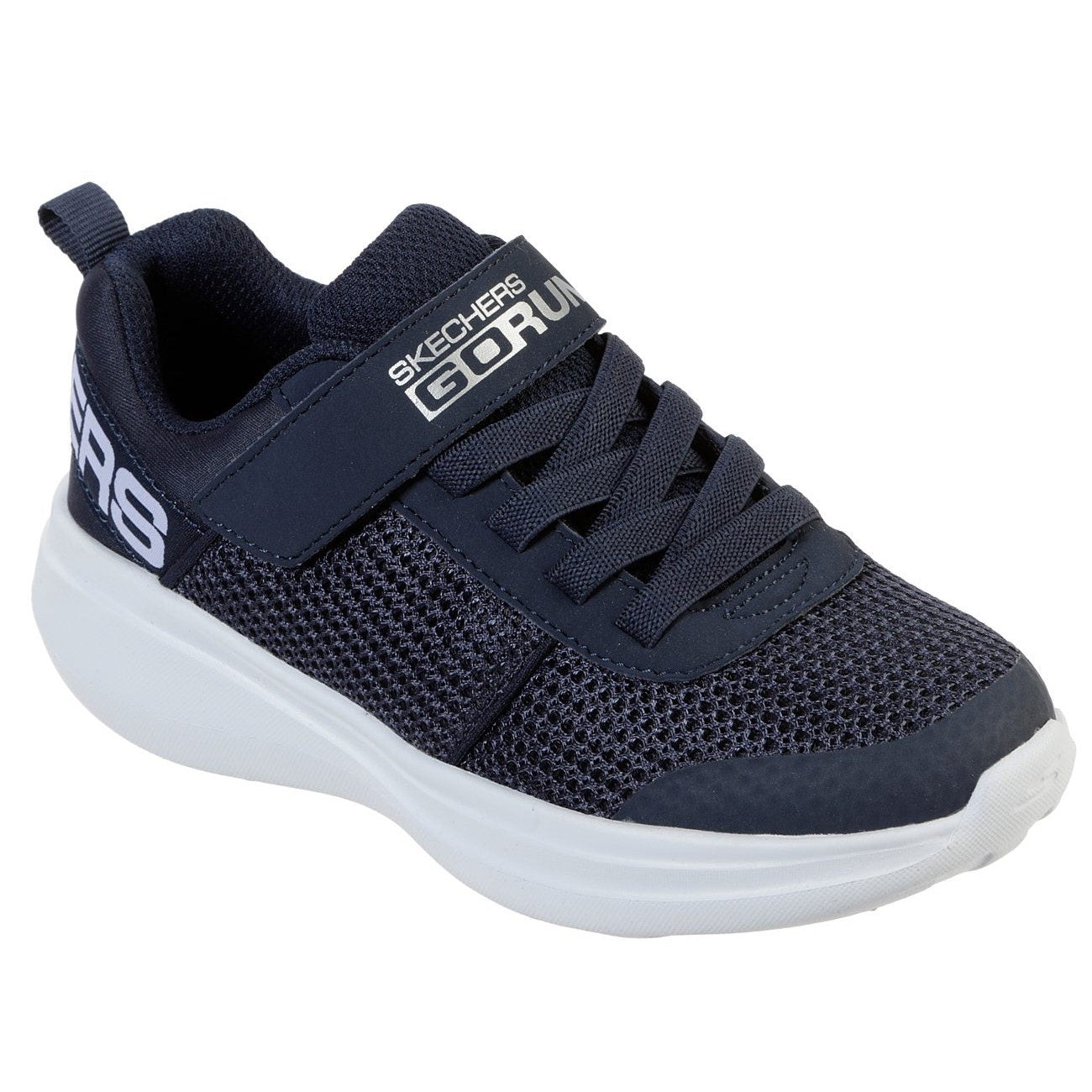 Skechers 97875N Go Run Fast Tharo Boys Navy Rip-Tape Fastening Trainers - elevate your sole