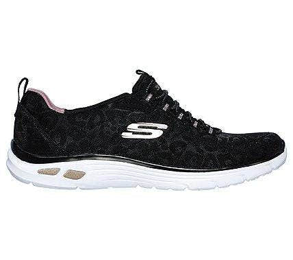 Skechers Ladies 12825 Empire Black Pink Trainers-elevate your sole
