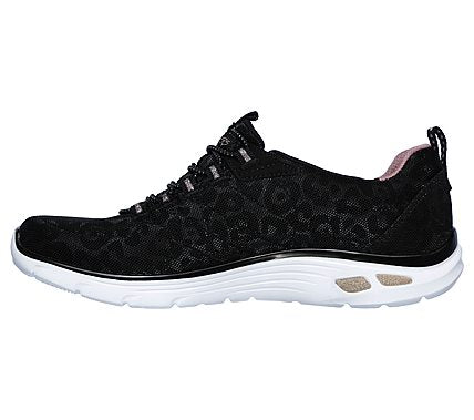 Skechers Ladies 12825 Empire Black Pink Trainers - elevate your sole