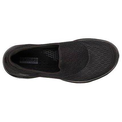 Skechers Ladies 15738 Go Walk Black Slip On Trainer Shoes-elevate your sole