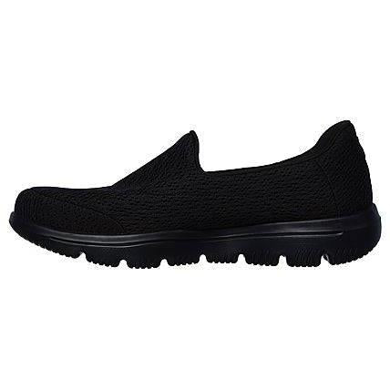 Skechers Ladies 15738 Go Walk Black Slip On Trainer Shoes-elevate your sole