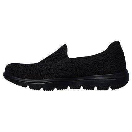 Skechers Ladies 15738 Go Walk Black Slip On Trainer Shoes-elevate your sole