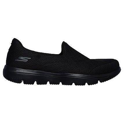 Skechers Ladies 15738 Go Walk Black Slip On Trainer Shoes-elevate your sole
