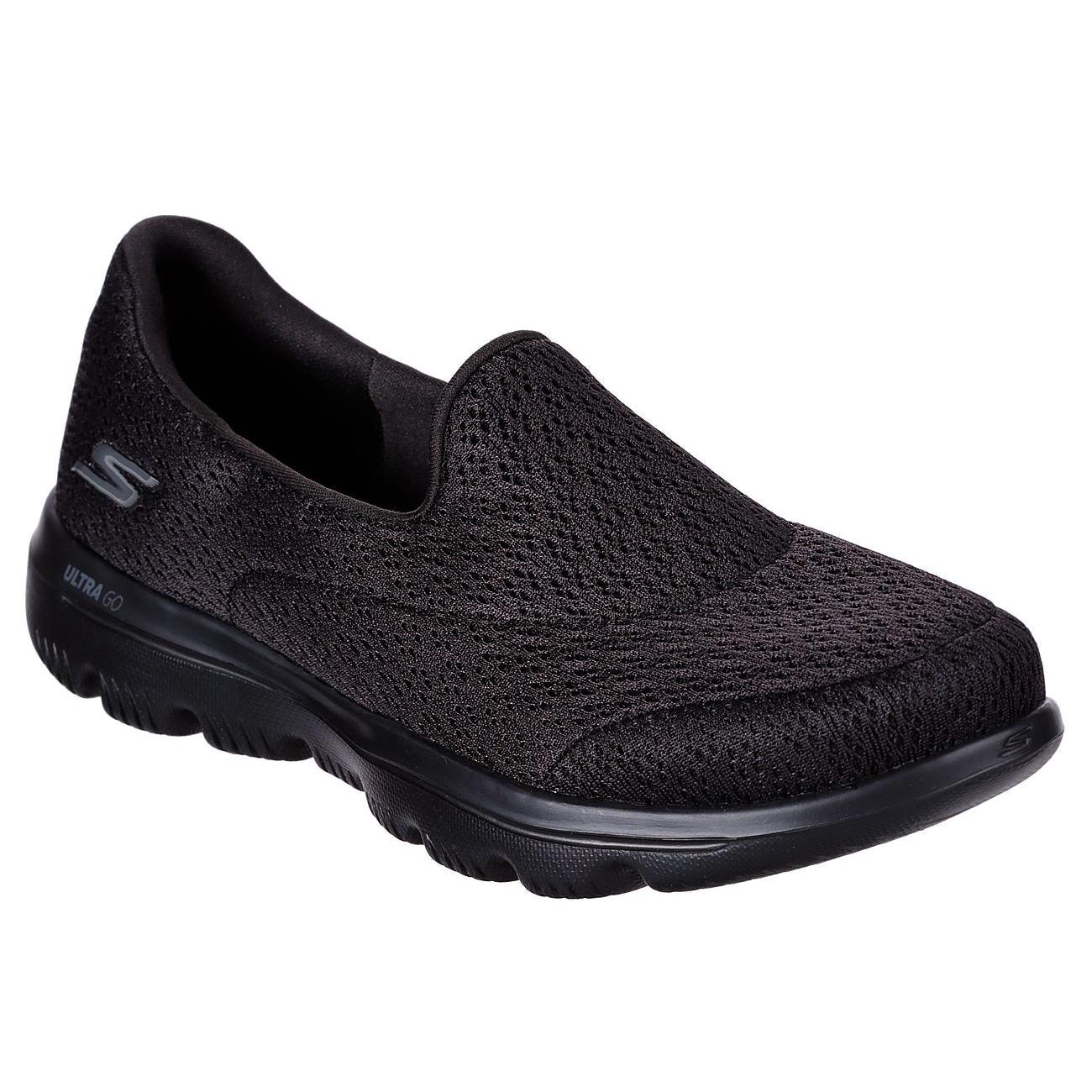 Skechers Ladies 15738 Go Walk Black Slip On Trainer Shoes - elevate your sole