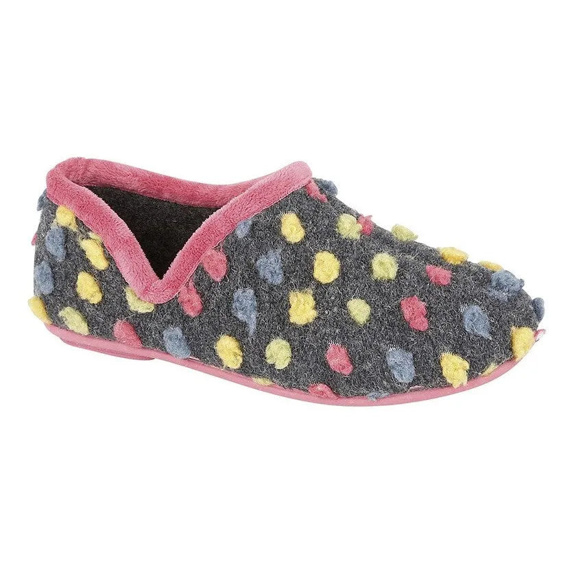 Sleepers LS311M Ladies Fuchsia/Multi Full Slippers-elevate your sole