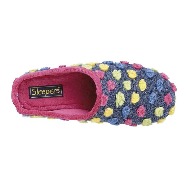 Sleepers LS312M Ladies Fuchsia/Multi Mule Slippers-elevate your sole