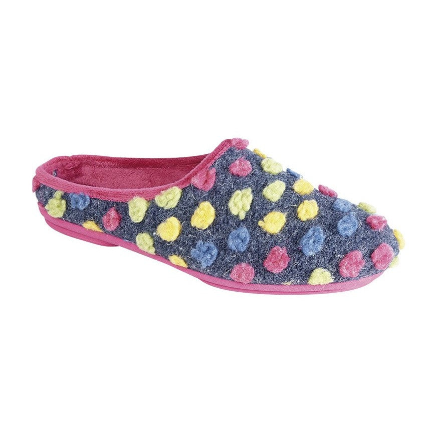 Sleepers LS312M Ladies Fuchsia/Multi Mule Slippers-elevate your sole