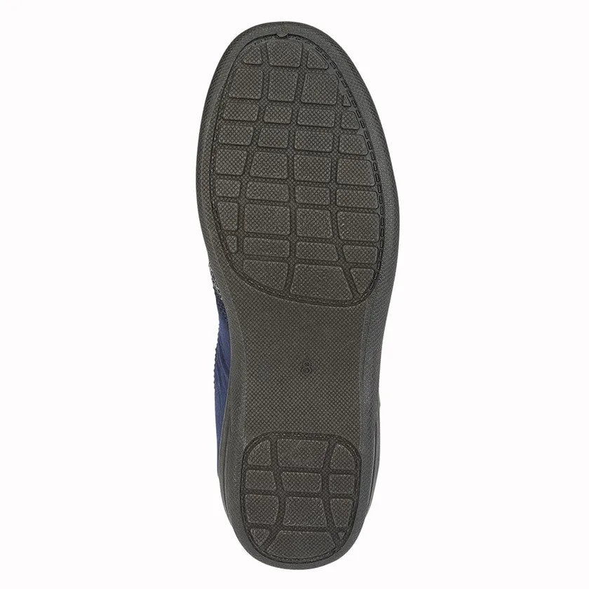 Sleepers MS219C Charles Mens Navy Blue Felt Slippers-elevate your sole
