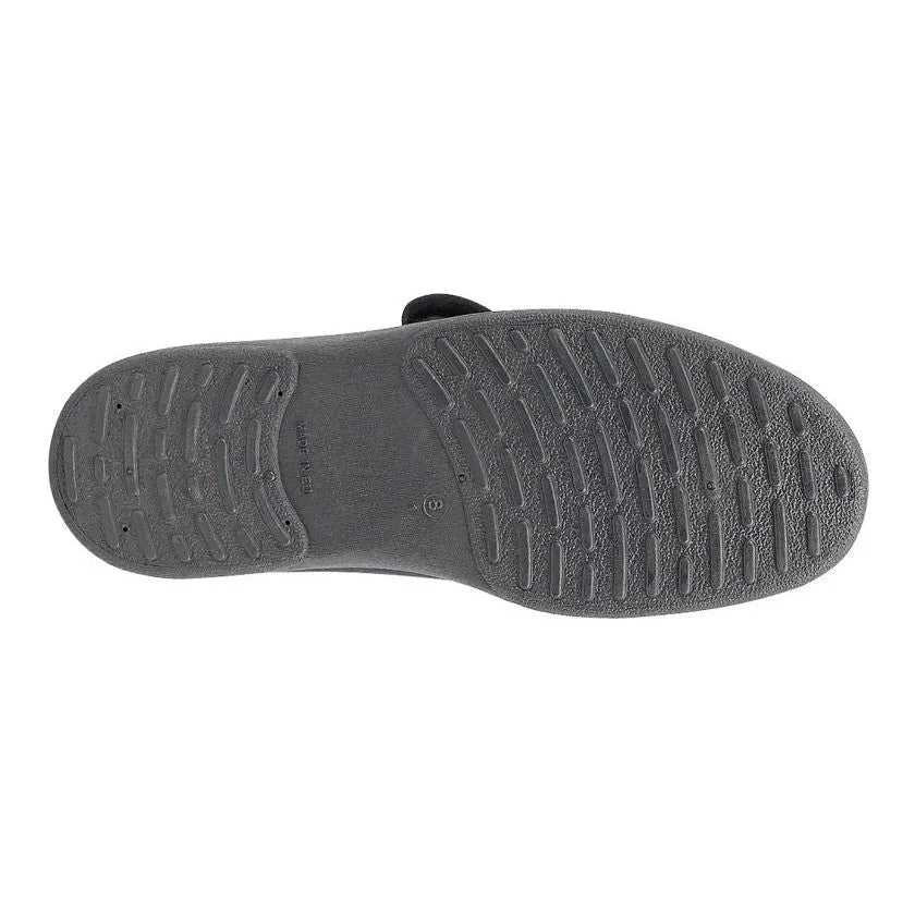 Sleepers MS464A Arthur Mens Black Extra Wide Stretch Touch Fastening Slippers-elevate your sole