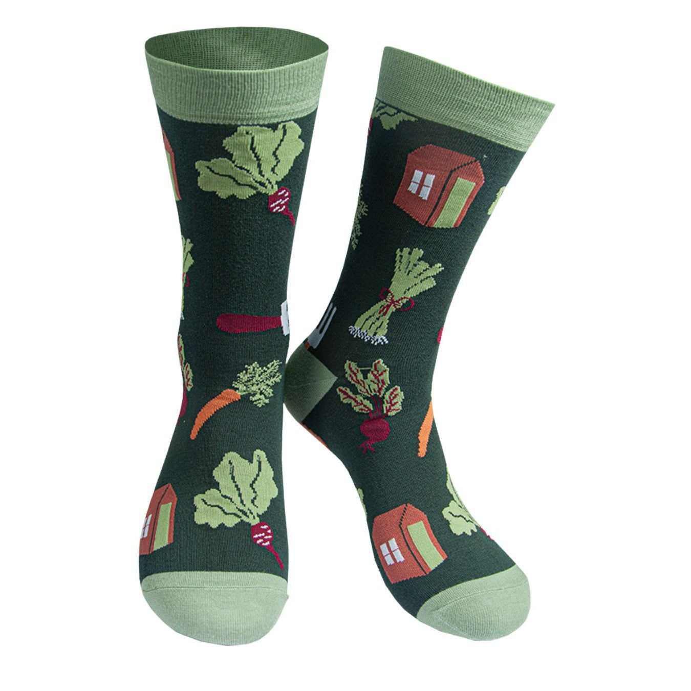 Sock Talk Green Bamboo Garden Shed & Gardening Socks-elevate your sole