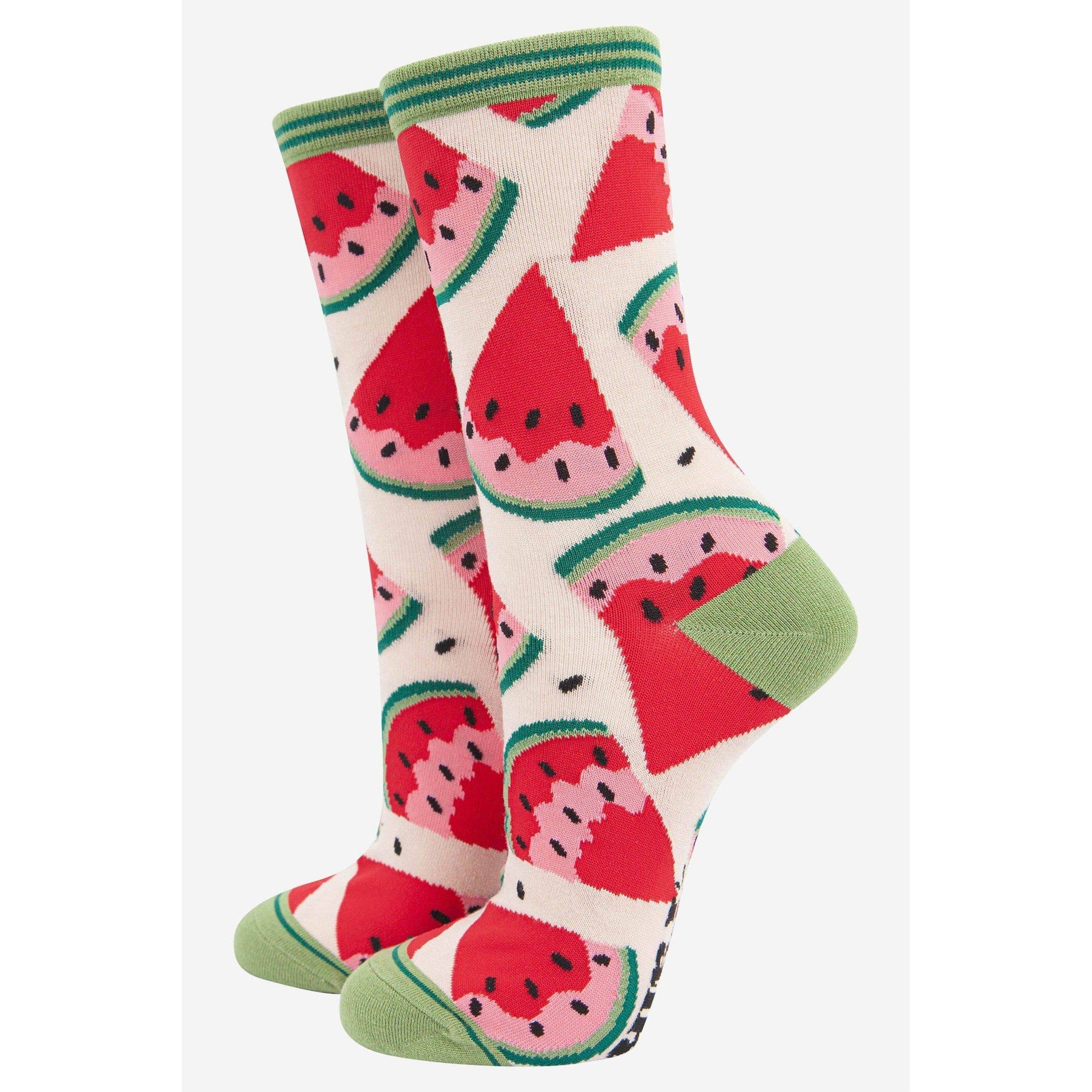 Sock Talk Multi Bamboo Watermelon Slices Fruit Socks-elevate your sole