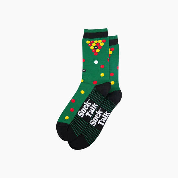 Sock Talk Pool Table Bamboo Socks in Green