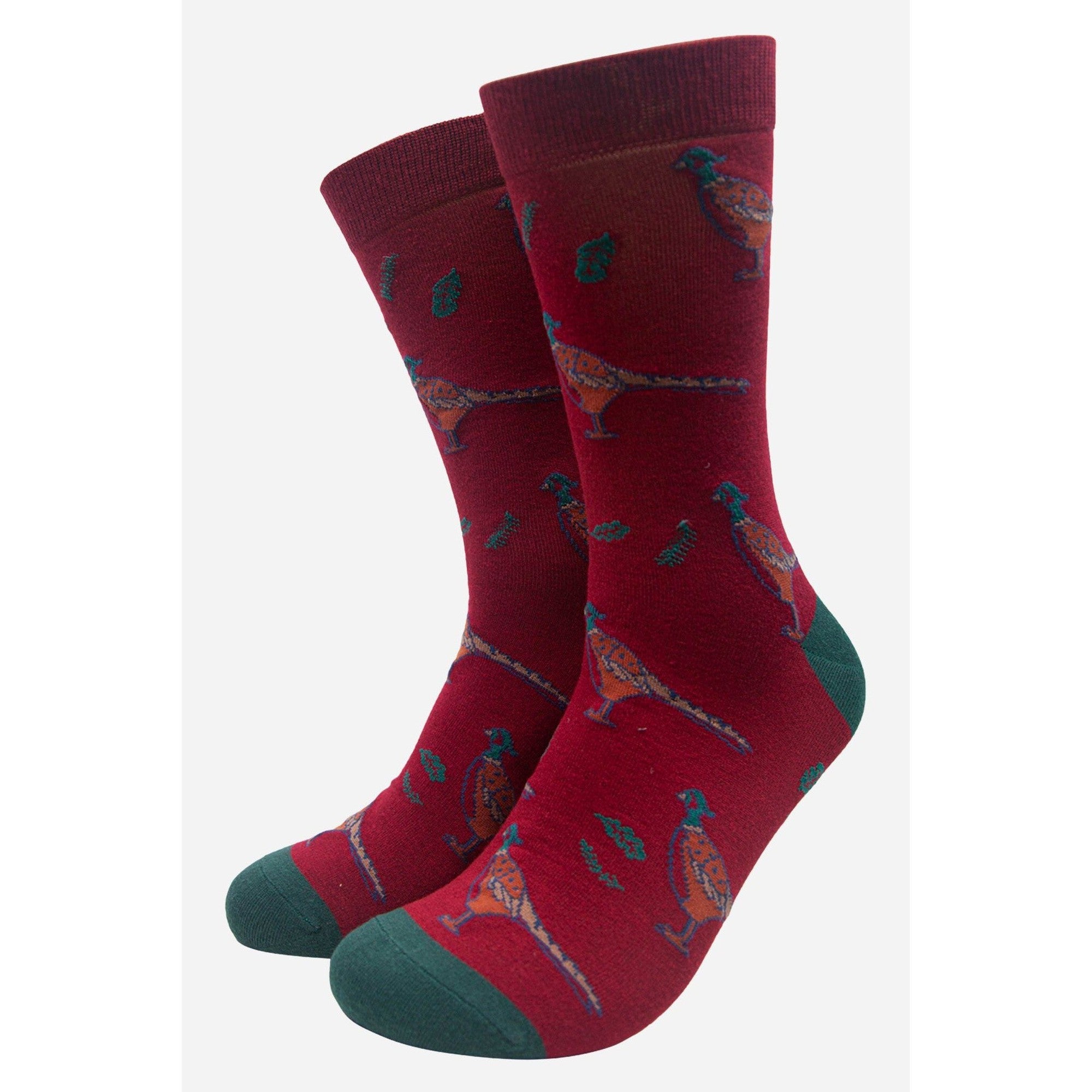 Sock Talk Red Pheasant Bamboo Socks-elevate your sole