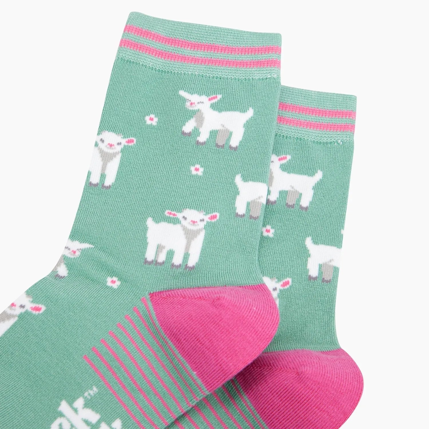 Sock Talk Spring Lambs Bamboo Socks in Green
