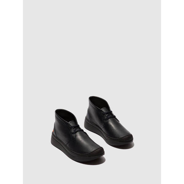 Softinos ALTI772SOF Ladies Navy Lace Up Ankle Boots-elevate your sole