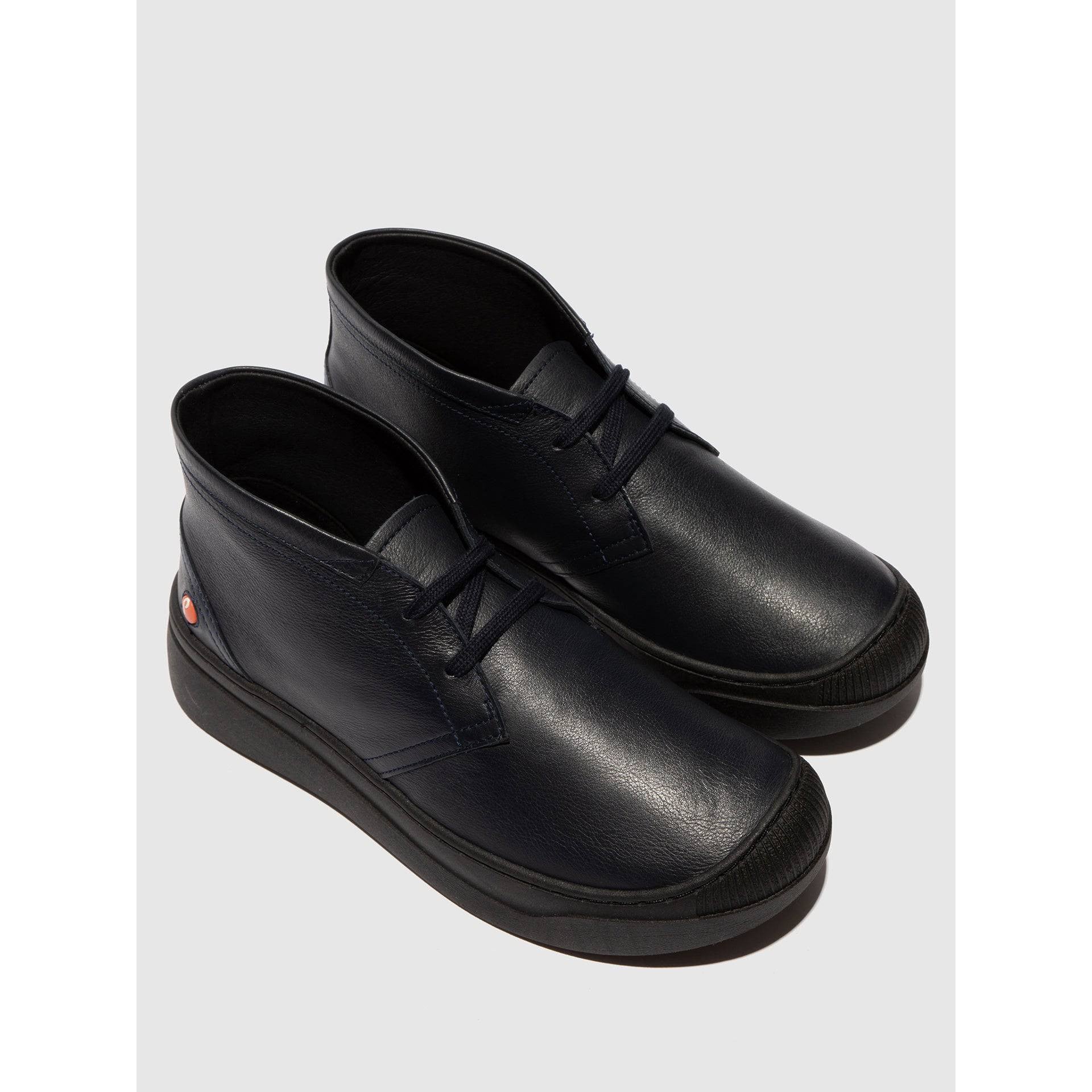 Softinos ALTI772SOF Ladies Navy Lace Up Ankle Boots-elevate your sole