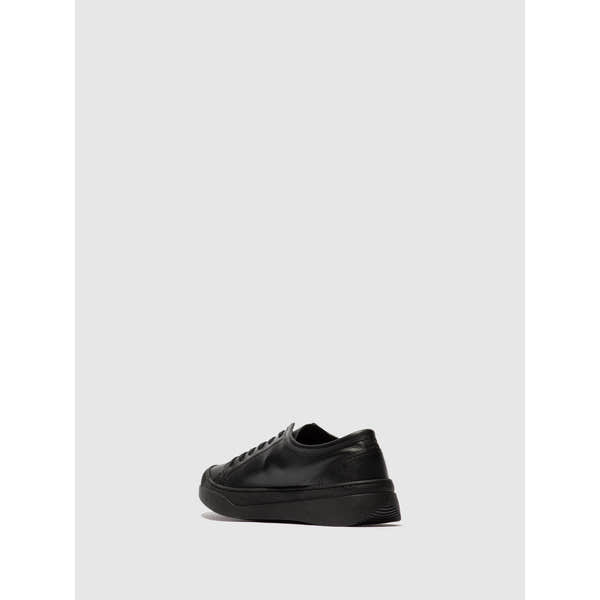 Softinos APUR771SOF Ladies Black Lace Up Trainers-elevate your sole