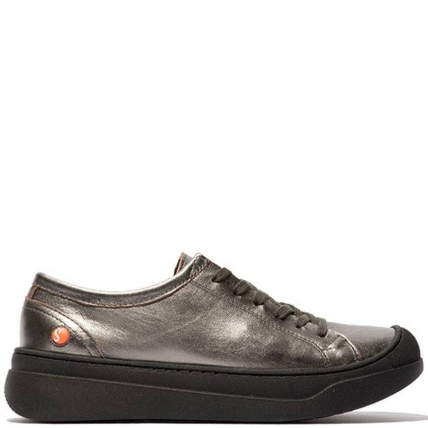 Softinos APUR771SOF Ladies Graphite Lace Up Trainers-elevate your sole