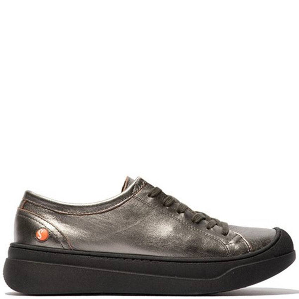 Softinos APUR771SOF Ladies Graphite Lace Up Trainers-elevate your sole