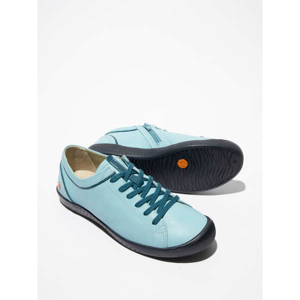 Softinos IBBA691SOF Ladies Sky & Blue Denim Leather Lace Up Shoes-elevate your sole
