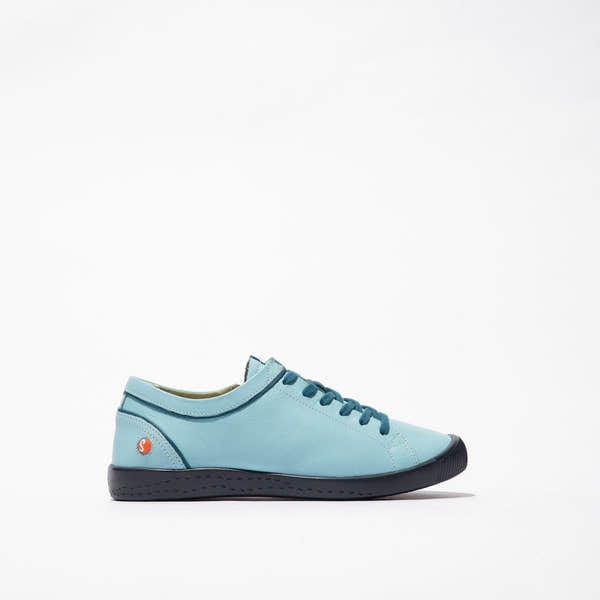 Softinos IBBA691SOF Ladies Sky & Blue Denim Leather Lace Up Shoes-elevate your sole