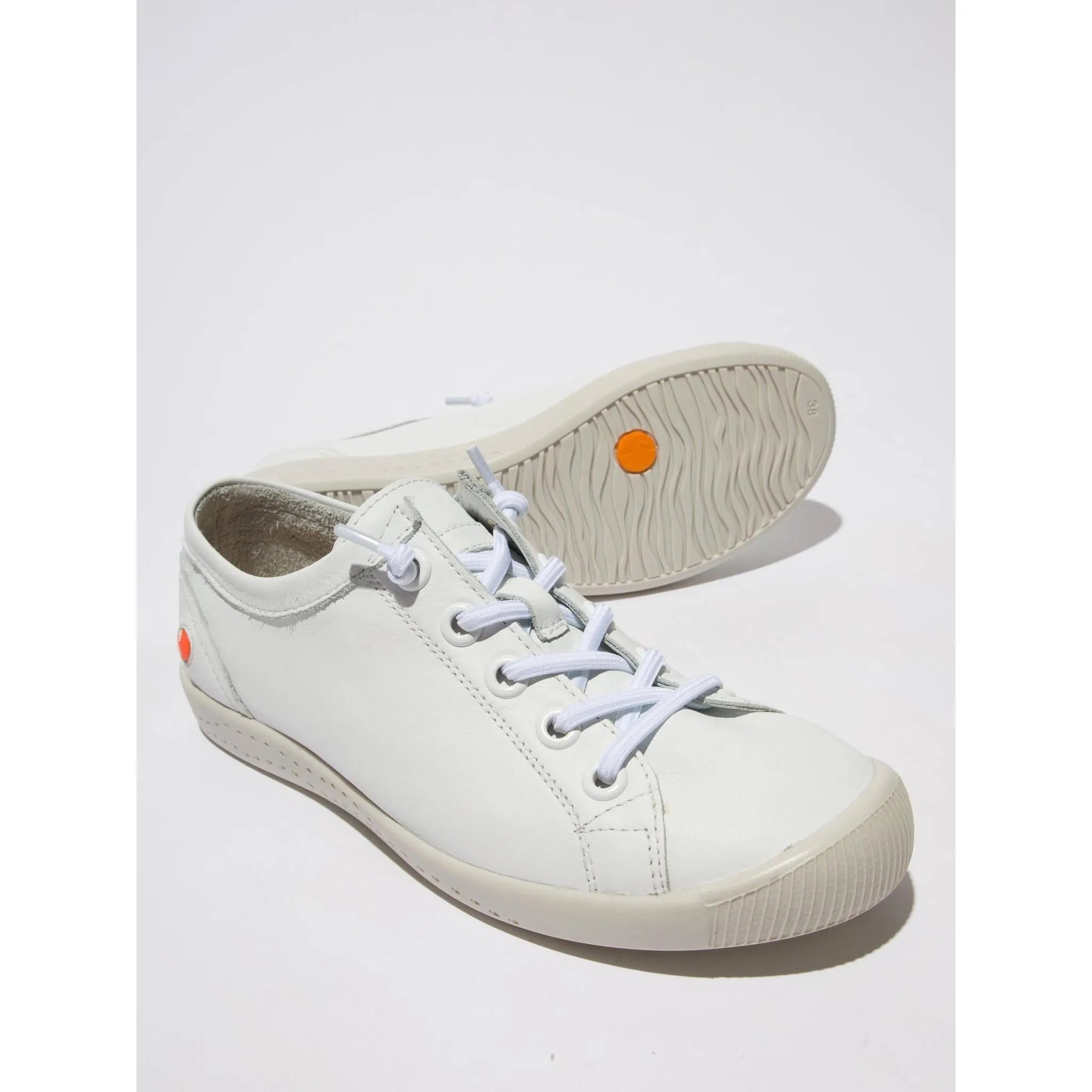 Softinos Isla II 557 Ladies White Leather Elasticated Shoes-elevate your sole