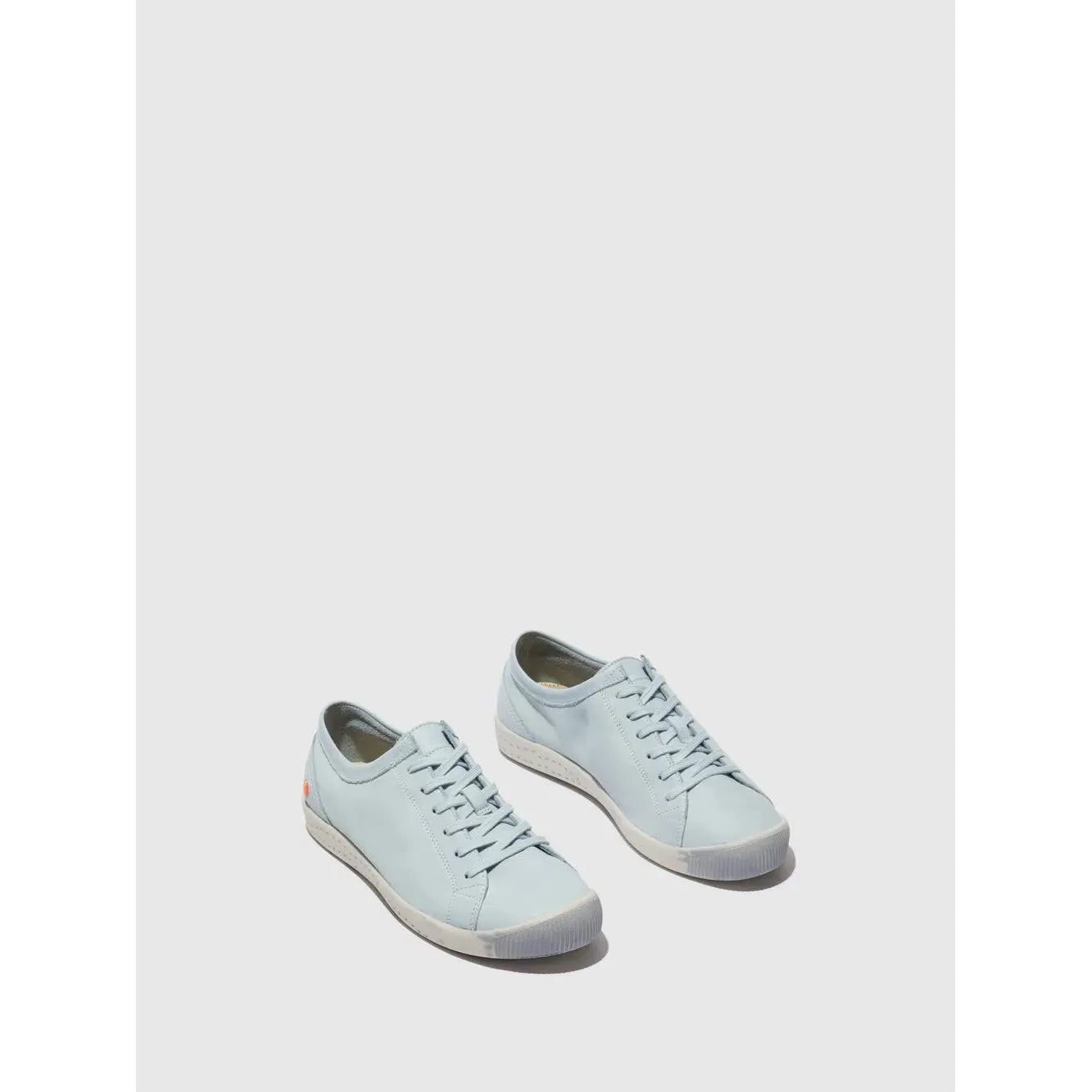 Softinos Isla Ladies Light Blue Leather Lace Up Shoes-elevate your sole