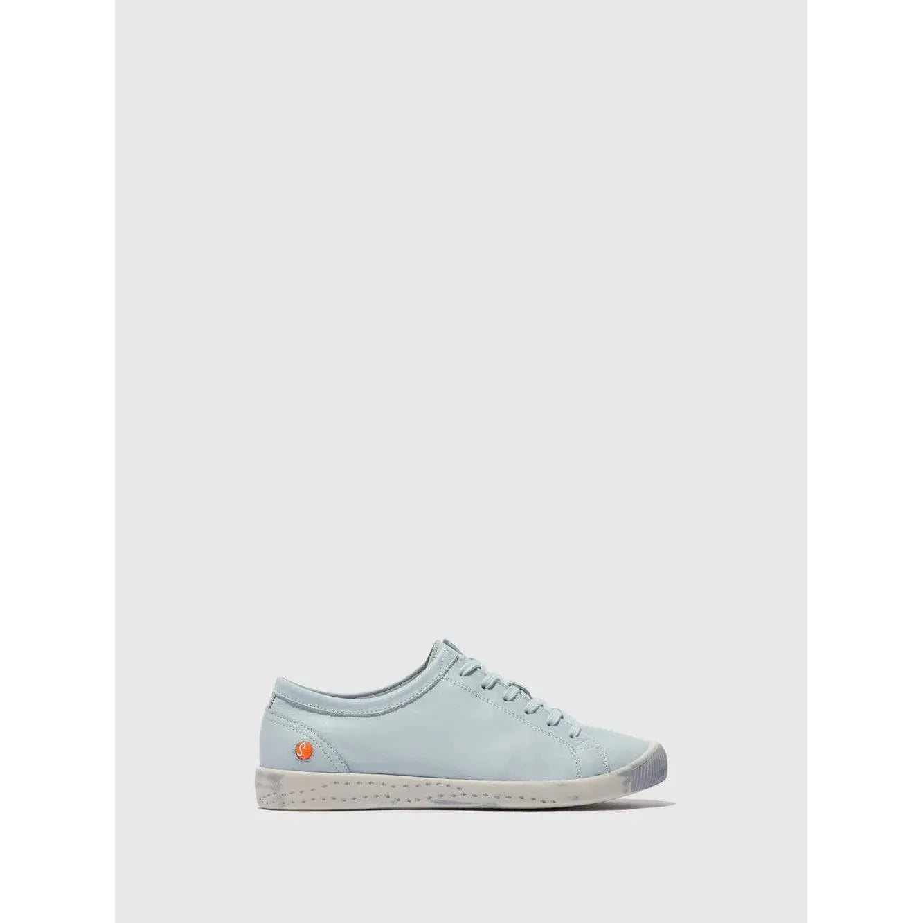 Softinos Isla Ladies Light Blue Leather Lace Up Shoes-elevate your sole