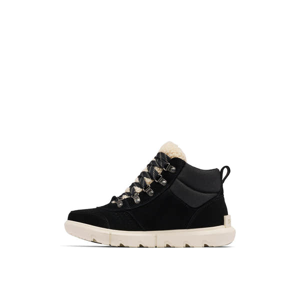 Sorel Explorer Next™ Hiker 010 Ladies Black & Seasalt Suede Waterproof Lace Up Ankle Boots-elevate your sole