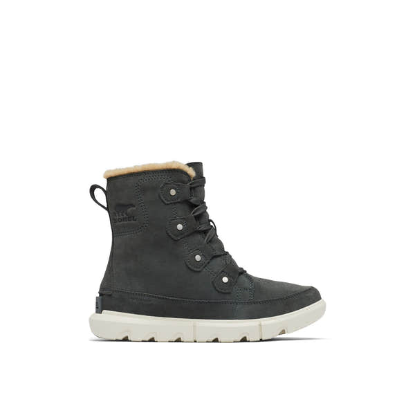 Sorel Explorer Next™ Joan 028 Ladies Grill & Fawn Suede Waterproof Lace Up Ankle Boots-elevate your sole