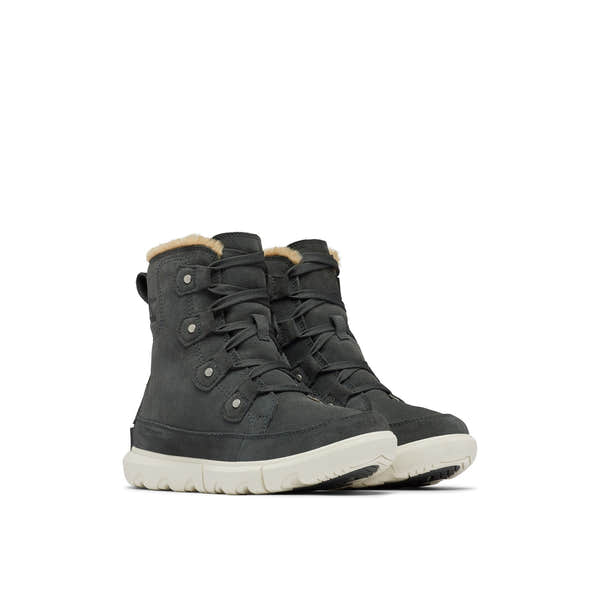 Sorel Explorer Next™ Joan 028 Ladies Grill & Fawn Suede Waterproof Lace Up Ankle Boots-elevate your sole