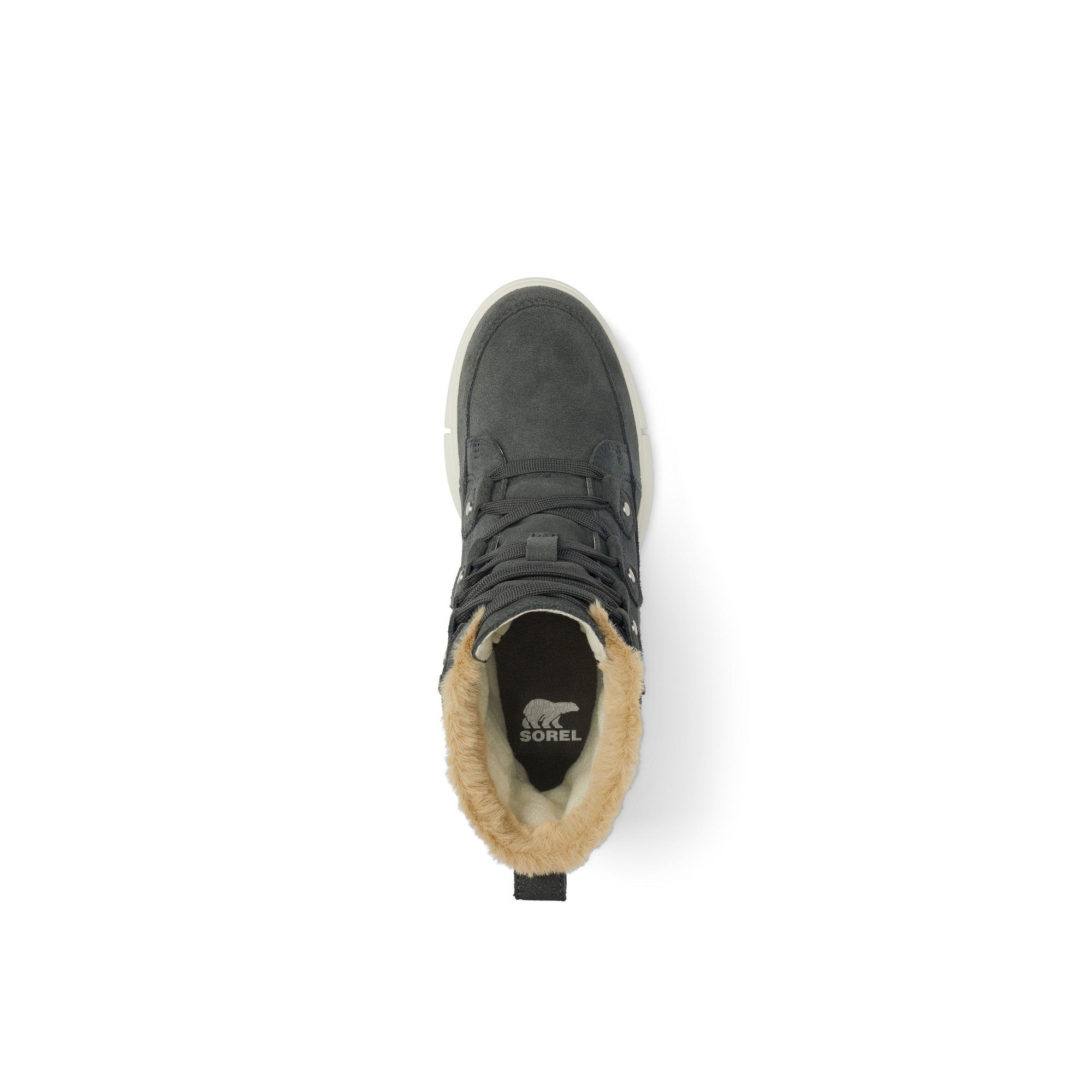 Sorel Explorer Next™ Joan 028 Ladies Grill & Fawn Suede Waterproof Lace Up Ankle Boots-elevate your sole
