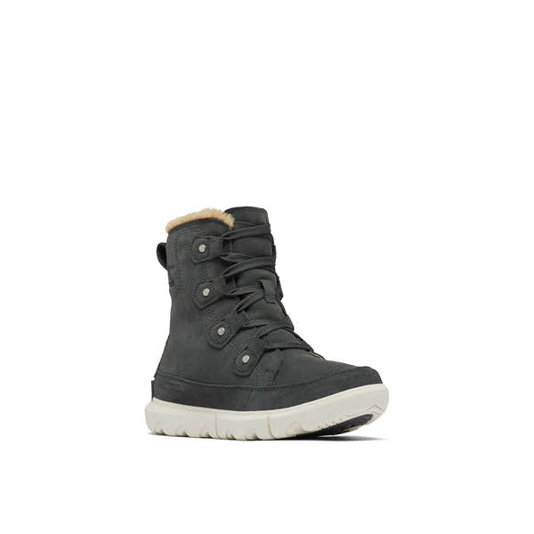Sorel Explorer Next™ Joan 028 Ladies Grill & Fawn Suede Waterproof Lace Up Ankle Boots-elevate your sole