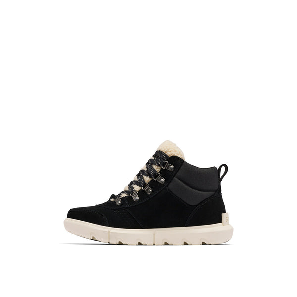 Sorel Explorer Next™ Hiker 010 Ladies Black & Seasalt Suede Waterproof Lace Up Ankle Boots-elevate your sole