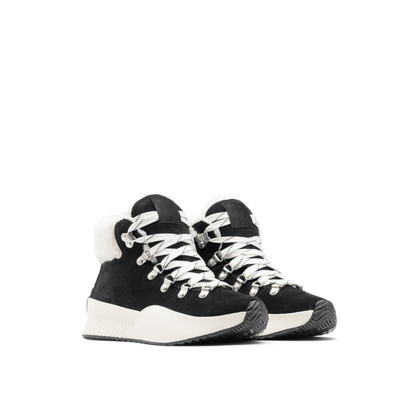 Sorel Out N About™ Iii Conquest 010 Ladies Black & Seasalt Suede Waterproof Lace Up Ankle Boots-elevate your sole