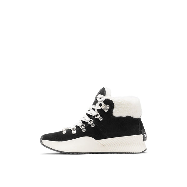 Sorel Out N About™ Iii Conquest 010 Ladies Black & Seasalt Suede Waterproof Lace Up Ankle Boots-elevate your sole