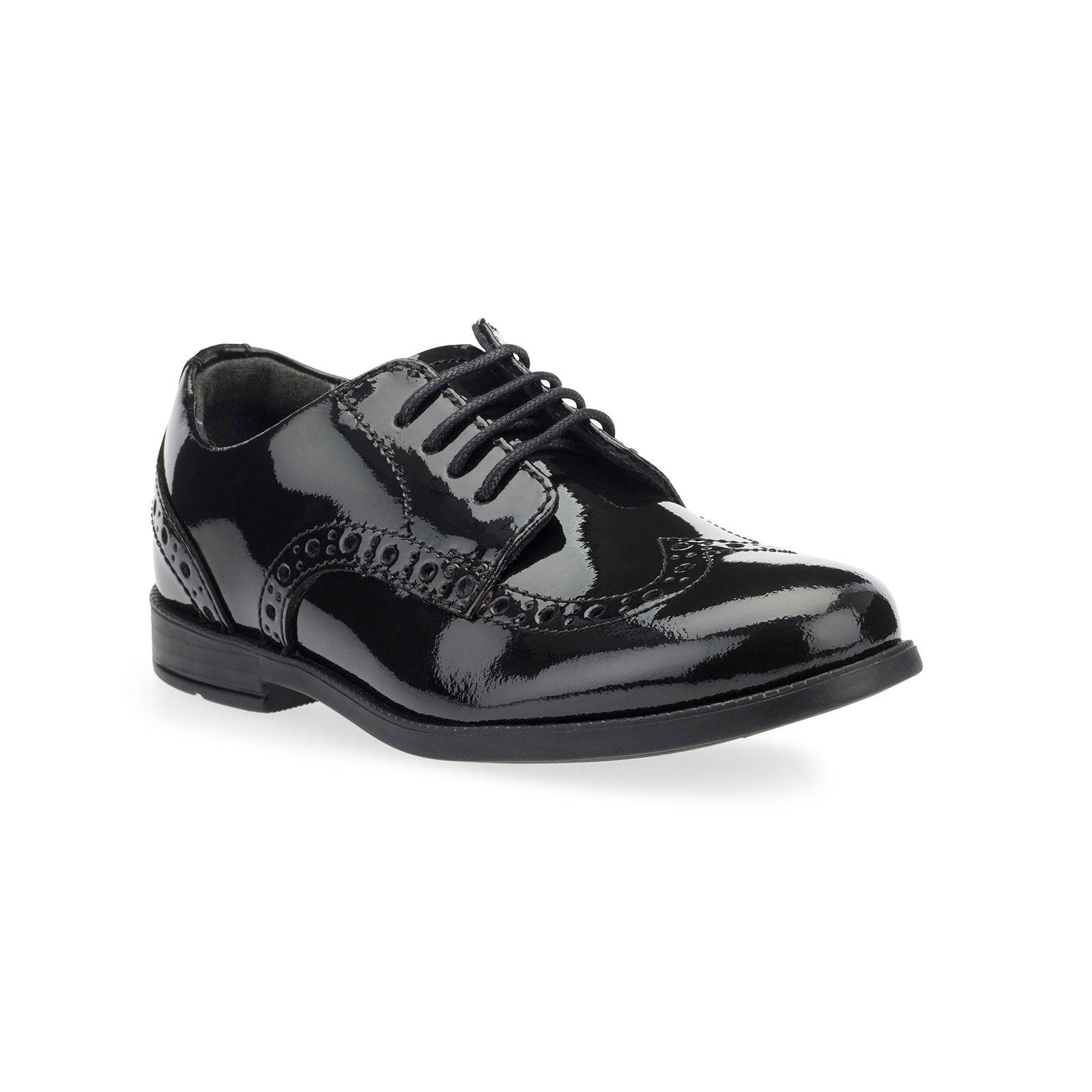 Start-Rite Brogue Pri 2745-3 Girls Black Patent Lace Up School Shoe-elevate your sole