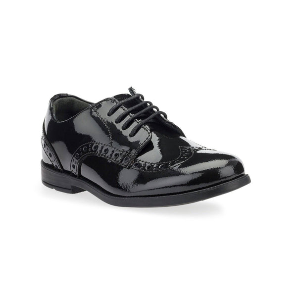 Start-Rite Brogue Pri 2745-3 Girls Black Patent Lace Up School Shoe-elevate your sole