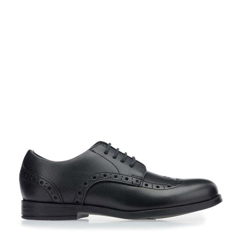 Start-Rite Brogue Pri Vegan 2745_4 Unisex Black Vegan Leather Lace Up School Shoes-elevate your sole
