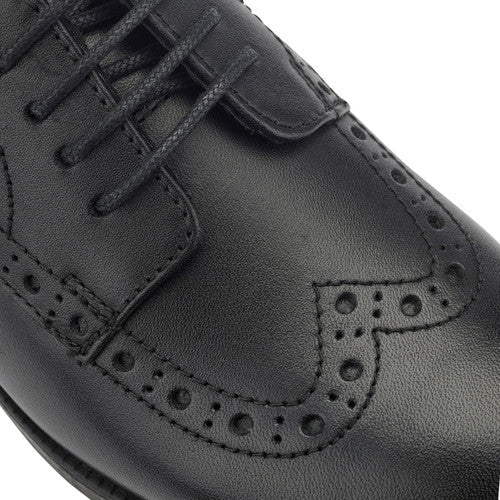 Start-Rite Brogue Pri Vegan 2745_4 Unisex Black Vegan Leather Lace Up School Shoes-elevate your sole