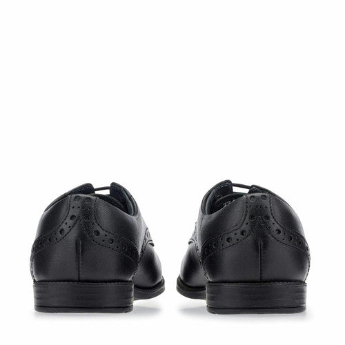 Start-Rite Brogue Pri Vegan 2745_4 Unisex Black Vegan Leather Lace Up School Shoes-elevate your sole