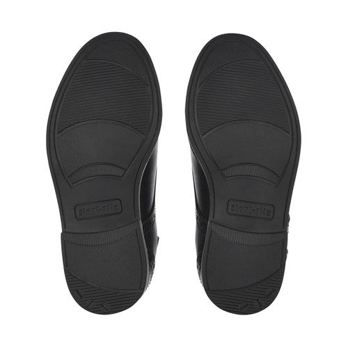 Start-Rite Brogue Pri Vegan 2745_4 Unisex Black Vegan Leather Lace Up School Shoes-elevate your sole