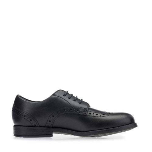Start-Rite Brogue Pri Vegan 2745_4 Unisex Black Vegan Leather Lace Up School Shoes-elevate your sole